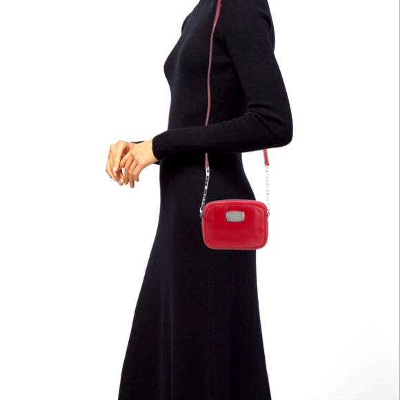 Michael Kors Red Crossbody Bag with Silver Chain - Picture 3 of 6